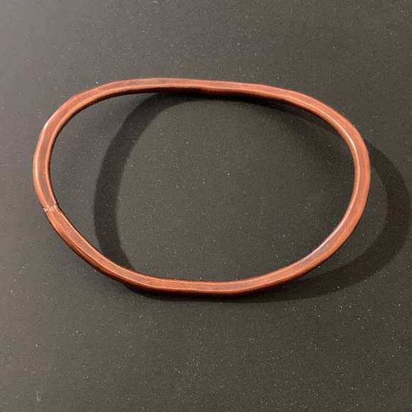 Handmade Copper Metal Oval Hair Pin Slide Barrette - Picture 6 of 14